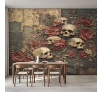 Générique Papier Peint Tête de Mort Gothique Intissé, 350 x 250 (L x H)
