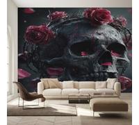 Générique Papier Peint Tête de Mort Gothique Intissé, 450 x 260 (L x H)