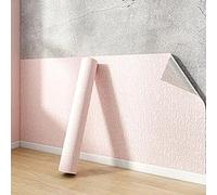 Générique Papier Peint Thermique Autocollant Texturé 5 Mm D'épaisseur pour Murs Froids Et Humides à Décoller Et Coller Papier Peint Texturé Panneaux Rouleau Isolant pour Plafond,Rose,50x5000cm