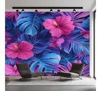 Générique Papier Peint Tropical Papier Peint Panoramique Monstera Fleur Papiers Peints Intissé Fresque Murale, Decoration Chambre Salon Wallpaper, 310 x 250 cm VOO&Z