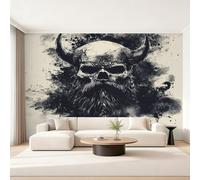 Générique Papier Peint Viking, Motif Papier Peint Intissé Panoramique Guerrier Mythologie Nordique 350x256 Wallpaper Pour Salon Chambre Deco Murale W&79