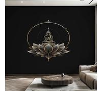 Générique Papier Peint Zen, Motif Papier Peint Intissé Panoramique Lotus Méditation 450x315 Wallpaper Pour Salon Chambre Deco Murale W&93