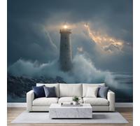 Générique Papier Peints Panoramique intissé 300 x 280 cm, Poster Geant Mural Effet 3D, Design Phare côtier Pour Salon Chambre D'Enfant Décoration Murale