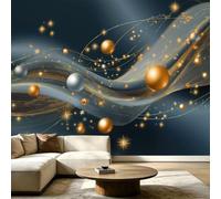 Générique Papier Peints Panoramique Sphère Ondulation Éclat Poster Mural Intissé 3D, Moderne LuxeMuraux Pour Salon, chambre et chambre d'enfant Décoration Murale 200x140cm (WxH)