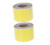 Générique Papier Thermosensible Autocollant Jaune Mat 60X40 MM Rouleaux de 800 Étiquettes 2 Rouleaux Étiquettes Thermiques Résistantes Autocollants pour Impression de Codes-Barres