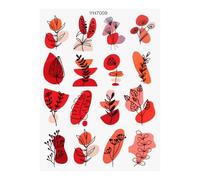 Générique Papier Transfert à Fleurs pour Argile Polymère, Facile à Modeler Sécher, Autocollants Floraux pour Boucles D'oreilles, pour Peinture DIY