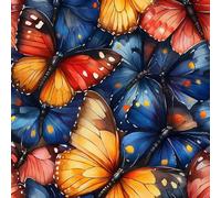 Générique Papillon Coloré Papier Peint Épaissir Mat Auto Adhésif 44x600 cm Aquarelle Art Meubles Autocollants Amovible Comptoir Contact Papier Stickers Muraux pour Bains Salon Chambre