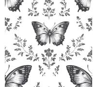 Générique Papillon Fleurs Papier Peint Épaissir Mat Auto Adhésif 44x500 cm Peint Vintage Meubles Autocollants Amovible Comptoir Contact Papier Stickers Muraux pour Bains Salon Chambre