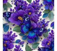Générique Papillon Violet Papier Peint Épaissir Mat Auto Adhésif 44x500 cm Fleurs Aquarelle Meubles Autocollants Amovible Comptoir Contact Papier Stickers Muraux pour Bains Salon Chambre