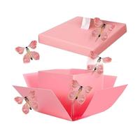 Générique Papillon Volant - Coffret Cadeau Explosif Pour Anniversaire Remise Diplôme Nouvel An | Étui Élégant Photos Fleurs Cartes Argent, 15x14.2x12.4cm 125g