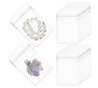 Générique Paquet à Bijoux Mini Transparente 100 Pièces en Plastique Fermeture à Pression pour Rangement de Colliers Bagues et Boucles d'oreilles Usage Quotidien