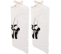 Générique Paquet à Cordon en Tissu pour Chaussures de Danse Classique, Grand Capacité, 2pcs pour Filles, pour Ranger Chaussures de Ballet et Serviettes Humides Lors Plage ou Shopping