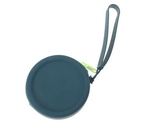 Générique Paquet à Monnaie Rond en Silicone Souple 7 Cm, Porte-Monnaie à Fermeture Éclair Bleu Foncé, Mini Pochette de Rangement pour Clés et Écouteurs, Portefeuille Portable Léger