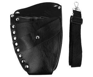 Générique Paquet Banane à Ciseaux de Coiffure en Cuir Compact et Léger, Pochette Multifonction Ceinture Réglable, Rangement Professionnel pour Accessoires Pro Coiffeur et Outils de Coupe