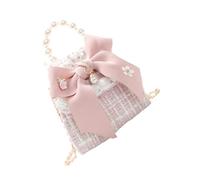 Générique Paquet Bandoulière Mini en Pu Rose Nœud et Perles pour Filles Élégant Léger et Pratique pour Usage Quotidien et Shopping