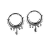 Générique Paquet de 2 anneaux de septum à charnière anneaux de perçage en acier inoxydable clous d ' oreille bijoux de perçage de nez et de tragus pour tenues de mode cerceaux de nez à la mode