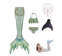 Générique Paquet De 5 Maillots De Bain Fille avec Ensemble Bracelet, Collier Et Boucles d'oreilles, Deguisement Enfant Prenez De Belles Photos De Vos Enfants,F-120