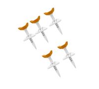 Générique Paquet de 5 tés de Golf en Nylon, Coupe Large | Tees d ' entraînement en nylon, lignes de guidage imprimées, coupe large, guides de hauteur, configuration de balle