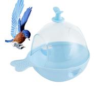 Générique Parakeet Bath for Cage | 18.6x17x17cm Hangable Toys Multifunctional | Shock-Resistant Pet Bird Bath Bowls Parrot Toys | for Indoor Home Cockatiel Canaries Parakeet Lovebirds Shower Playing