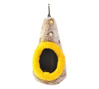 Générique Parakeet Nest, Portable Resting Hammock, 4.33x6.3x8.66 inches Bird Bed with Hooks, Soft Fabric Cage Nest with Warmth, Aviary Accessory, Pet Supplies for Balcony Living Room Windowsill