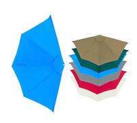 Générique Parapluie D'extérieur À 6 Baleines De Rechange en Tissu De Polyester pour Terrasse, Jardin, Balcon Piscine, Seulement La Toile du Parapluie(Blue)