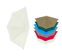 Générique Parapluie D'extérieur À 6 Baleines De Rechange en Tissu De Polyester pour Terrasse, Jardin, Balcon Piscine, Seulement La Toile du Parapluie(Blanc)