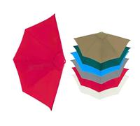 Générique Parapluie D'extérieur À 6 Baleines De Rechange en Tissu De Polyester pour Terrasse, Jardin, Balcon Piscine, Seulement La Toile du Parapluie(Red)