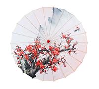 Générique Parapluie en Soie, Parapluies en Papier à Faire Soi-même, Parapluies Classiques en Papier Peint à l'huile, Parasol Imperméable avec Poignée, Style H