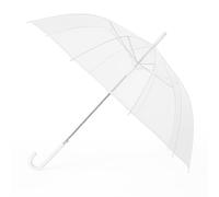 Générique Parapluie Transparent, 85 cm de Diamètre, PVC Imperméable, Manche Noir, Protection Soleil et Pluie, Ombrelle Mariage, Parapluie de la Mariée