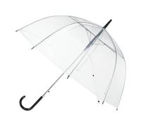 Générique Parapluie Transparent, 85 cm de Diamètre, PVC Imperméable, Manche Noir, Protection Soleil et Pluie, Ombrelle Mariage, Parapluie de la Mariée (Noir 85cm)