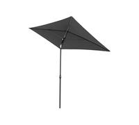 GENERIQUE Parasol balcon droit rectangulaire en polyester mat métal Gris 180 x 120 cm