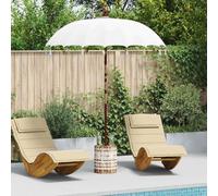 Générique Parasol balinais 260 Crème 180-190 cm Coton et Bois Massif Maison & Jardin Pelouses & Jardins Vie en extérieur (Poids 30.4KG)-6881