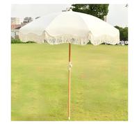 Générique Parasol Bohème À Franges 180° UPF50+ Parapluie De Jardin Inclinable Parasol De Plage Extérieur Protection UV pour Piscine Terrasse Hôtel Villa(Beige A)