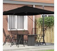 Générique Parasol Cantilever Noir Toit en Polyester avec Cadre en métal Grand,Parasols & voiles d'ombrage,23.27KG-42003347