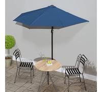 Générique Parasol de Balcon avec mât en Aluminium Bleu 270x144x222cm Demi,Parasols & voiles d'ombrage,3.95KG-312501