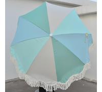 Générique Parasol De Jardin À Rayures Multicolores avec Franges Parasols De Plage Style Bohème pour Patio Design Inclinable Base Non Incluse pour Pelouses Piscines(Multicolor B)