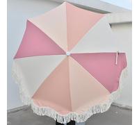 Générique Parasol De Jardin À Rayures Multicolores avec Franges Parasols De Plage Style Bohème pour Patio Design Inclinable Base Non Incluse pour Pelouses Piscines(Multicolor C)