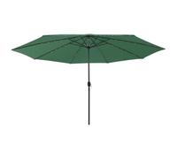 Générique Parasol de Jardin avec lumières LED et mât en métal 400 cm Vert,Parasols & voiles d'ombrage,9.35KG-312531