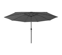 Générique Parasol de Jardin avec lumières LED et mât en métal Anthracite,Parasols & voiles d'ombrage,9.35KG-312532