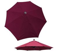 Générique Parasol De Jardin Exterieur 2m/2.3m/2.7m/3m, 6/8 Baleines Terrasse Auvent De Remplacement, Parasol Plage Housse De Rechange pour Balcon, Cour, Piscine, Marché(Bourgogne,2 m/6.5 FT-6 Ribs)