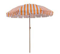 Générique Parasol De Plage À Rayures Orange 220cm Parasol De Jardin Style Bohème Parapluie D’extérieur Inclinable pour Terrasse Design Inclinable pour Pelouses Et Piscines