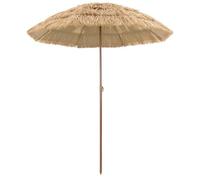 Générique Parasol de Plage Marron Ø 160 x 196 cm Acier,Maison & Jardin,Pelouses & Jardins,Vie en extérieur,Parasols & voiles d'ombrage-42006676