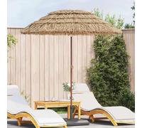 Générique Parasol de Plage Marron Ø 160 x 196 cm Acier,Maison & Jardin,Pelouses & Jardins,Vie en extérieur,Parasols & voiles d'ombrage-42006673