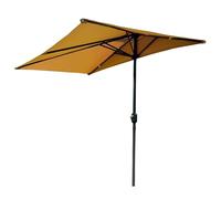 Générique Parasol Demi-Balcon À Manivelle, Parasol Rectangulaire D'extérieur, Imperméable Et Anti-UV, pour Mur, Appartement, Terrasse, Porche, Jardin - 125 × 245 Cm(Khaki)