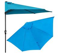 Générique Parasol Demi Rond Auvent Housse De Rechange 5 Baleines, Imperméable Polyester Demi-Parasol Ø 2.7m3m pour Contre Un Mur Porche Ou Balcon, Ne Se Décolore Pas, Léger Et Pliable(Blue,2.7m)