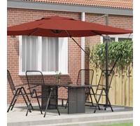 Générique Parasol Roma Rouge 286 x 285 x 265 cm Polyester, Aluminium,Maison & Jardin, Pelouses & Jardins, Vie en extérieur, Parasols & voiles d'ombrage, Rouge (Poids 22.84KG)-3342