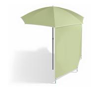 Générique Parasol Rond avec Auvent Pare-Soleil, Parasol De Jardin Terrasse De 190 Cm, Ombrelle De Table De Marché pour Jardin, Pelouse Ou Plage(Green)