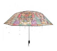 Générique Parasol Vintage | Parapluie Manuel Transparent Style Vitrail - Protection Pluie Solide pour Femmes Adultes Mère Voyages Randonnée