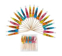 Générique Parasols à Cocktail | Lot de 50 Pièces Mini -Dents Décoratifs Fruits,Parasols en Papier pour Boissons,pour Fête Bar Mariage Anniversaire Vacances Cupcake Snack Sandwich Apéritifs Fruits