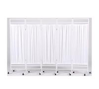 Générique Paravent médical de 1,8 m, écran de confidentialité Mobile de 3 à 8 Panneaux, cloison de séparation Pliable avec roulettes pour Salons de beauté, cliniques et Bureaux (Blanc, 5 pan